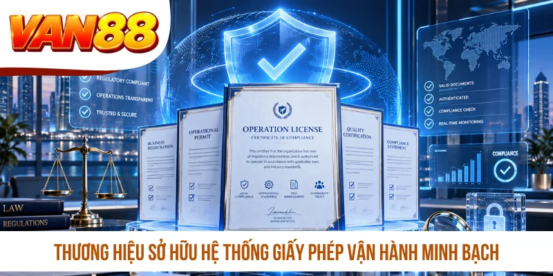 Thương hiệu sở hữu hệ thống giấy phép vận hành minh bạch